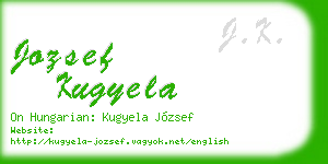 jozsef kugyela business card